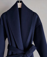 AL-10140/Cashmere-Shawl Wrap Coat