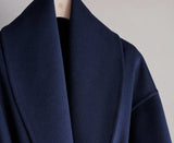 AL-10140/Cashmere-Shawl Wrap Coat