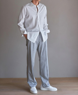 TM-6863/Mercerizing Cotton-Center Seam Wide Pants