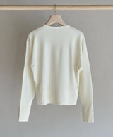 TL-1368/WISH Wool-Crew Neck knit Cardigan