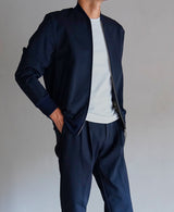 TM-9764/Cotton Nylon Stretch Punch-Baseball Jacket