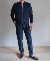 TM-9764/Cotton Nylon Stretch Punch-Baseball Jacket