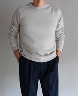 TL-1369/Wool Cashmere - Crew Neck Knit