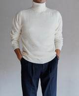 TL-1370/Wool Cashmere - Turtle Neck Knit