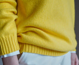 TL-1369/Wool Cashmere - Crew Neck Knit