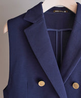 TL-4735/Cotton Art Pique-Short Gilet