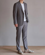 AM-4075 / Strong Twist Wool Stretch-Single Jacket