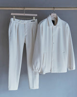 TM-6768/Cotten Nylon Cardboard Knit-Tapered Pants