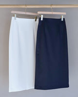 TL-7361/Cotten Nylon Cardboard Knit-Long Skirt
