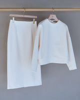 TL-7361/Cotten Nylon Cardboard Knit-Long Skirt