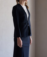 TL-4417/Cotton Nylon light Punch-Nocollar Jacket