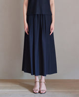 TL-7421/Cotton Twill-Volume Long Skirt