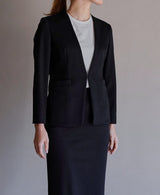 TL-4417/Cotton Nylon light Punch-Nocollar Jacket