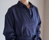 TL-3871/Cotton Backsatin-Long Shirt