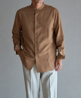 AM-3077/Cotton Wool-Bandcollar Shirt