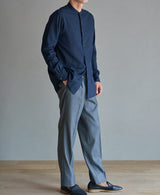 AM-3077/Cotton Wool-Bandcollar Shirt
