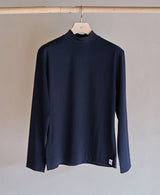 TM-9841 / Single Soft-Fit ①ーMock neck Long Sleeve Tshirt