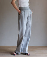 TL-6476/Mercerizing Cotton-Center Seam Wide Pants
