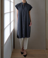 TL-3441/Cotton Backsatin-Short Sleeve Long Shirt