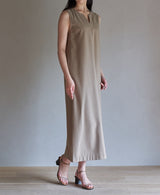TL-8423/Cotton Twill-Sleeveless Long Onepiece