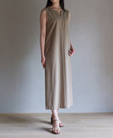 TL-8423/Cotton Twill-Sleeveless Long Onepiece