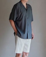 AM-3054 / Cotton Wool-Shortsleeve Relax Shirt