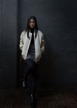 TMFAV-11801/Powder Mat Cloth-Bomber Down Blouson