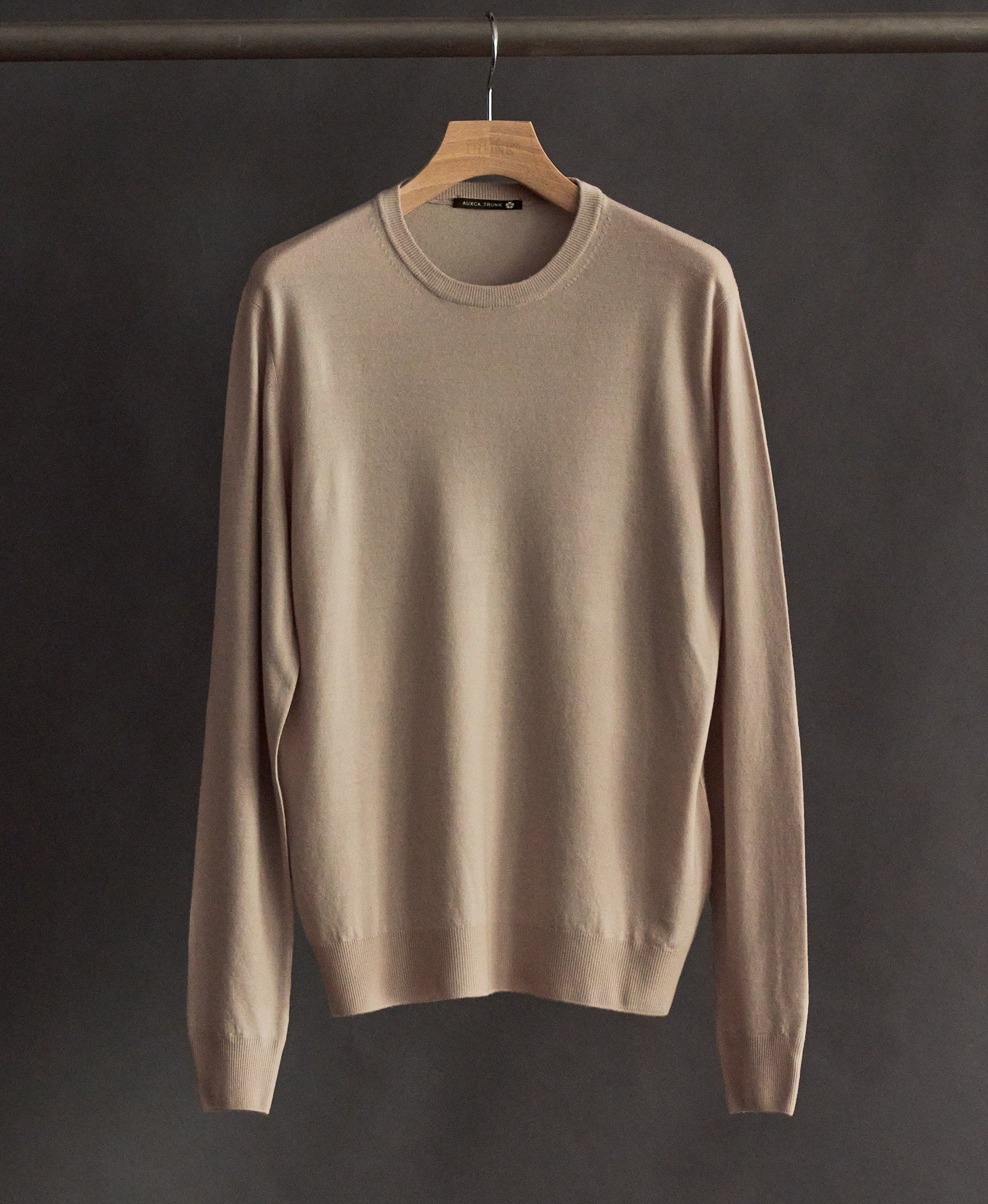 TL-0023/WISH Wool-Crew Neck Knit_1 – AUXCA. DESIGN ONLINE STORE