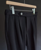 TM-6689 / Wool Cardboard Knit-Tapered Pants