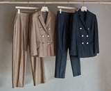 AL-6119/Wool Backsatin-Tapered Pants