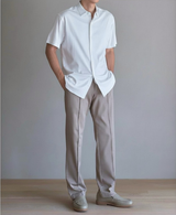 TM-6863/Mercerizing Cotton-Center Seam Wide Pants