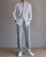 TM-6863/Mercerizing Cotton-Center Seam Wide Pants