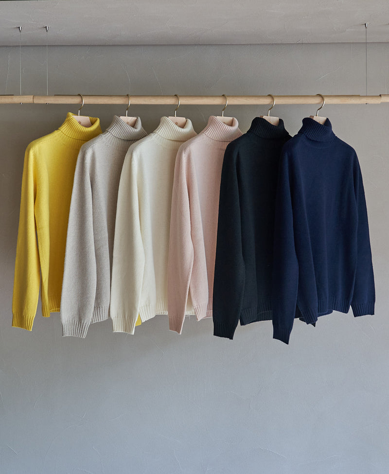 TL-1370/Wool Cashmere - Turtle Neck Knit