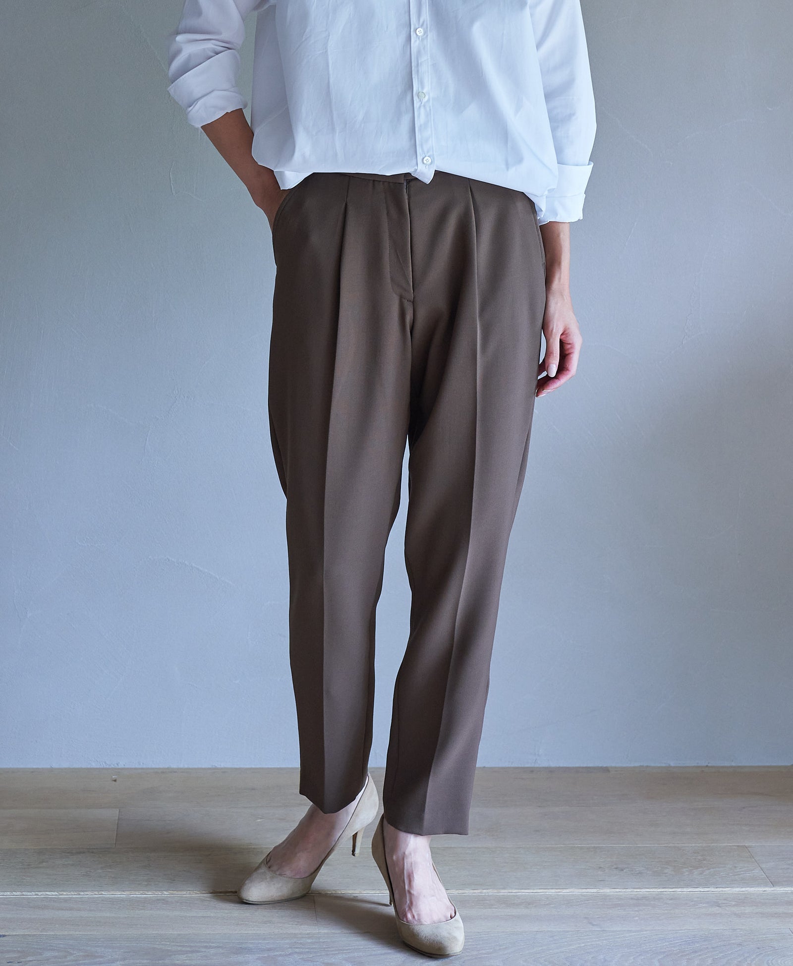 TL-6351/2way Oxford Cloth-Tapered Pants – AUXCA. DESIGN
