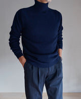 TL-1370/Wool Cashmere - Turtle Neck Knit