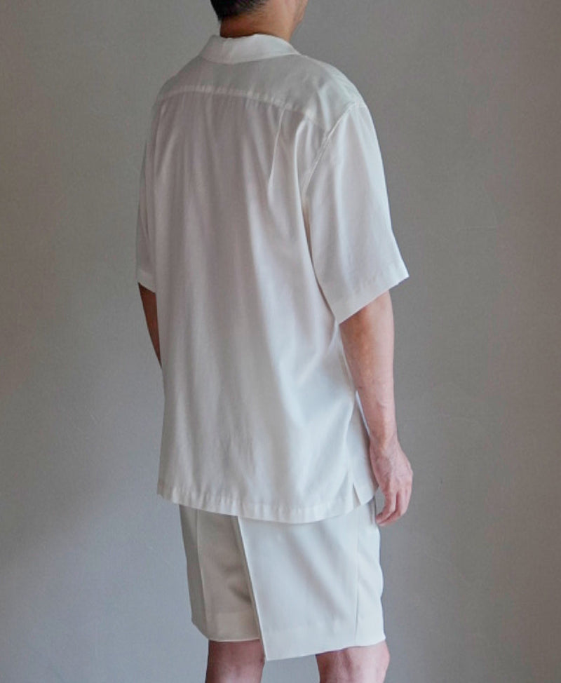 AM-3042 / Cotton Wool-Shortsleeve Relax Shirt