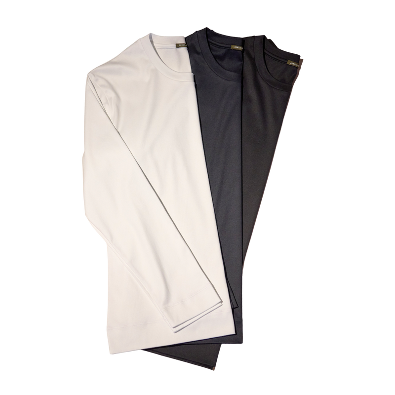 TM-9848/Double Soft-Crew Neck Long Sleeve TShirt