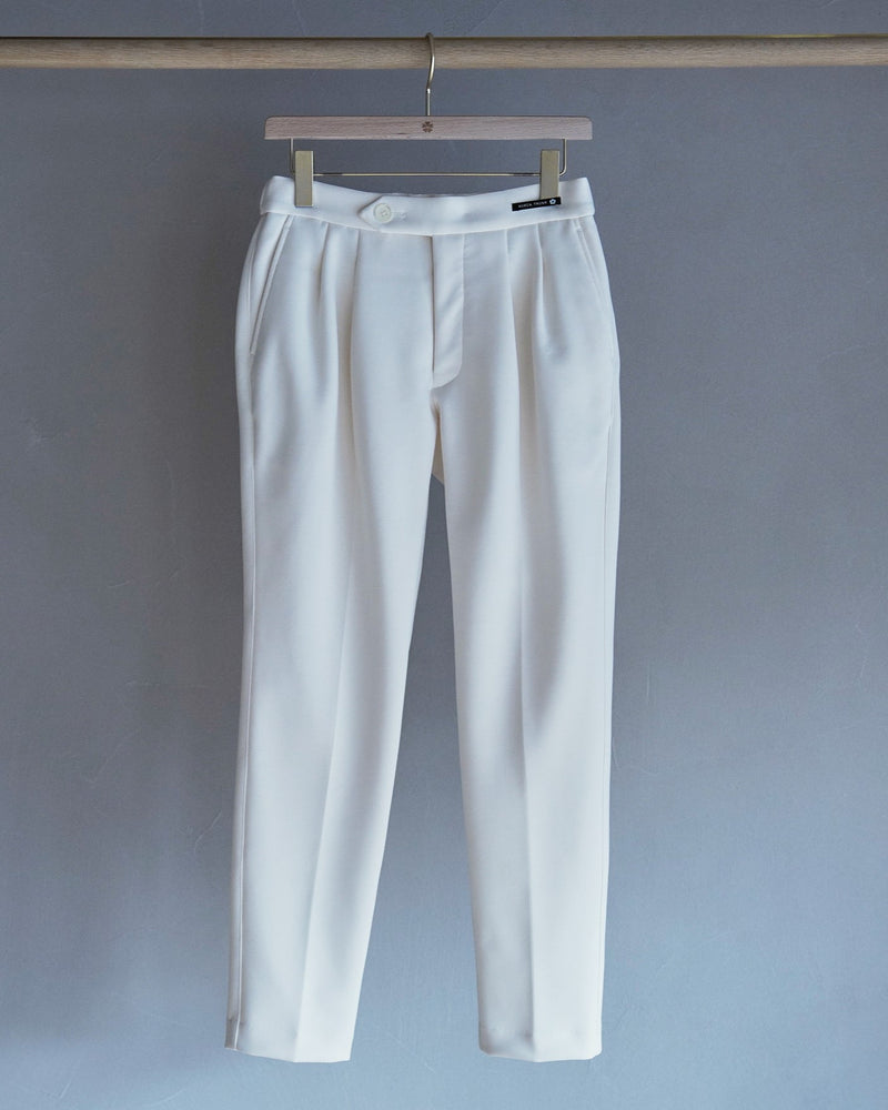 TM-6768/Cotten Nylon Cardboard Knit-Tapered Pants