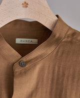 AM-3077/Cotton Wool-Bandcollar Shirt