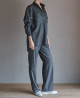 AL-6157/Wool Stretch-Semi Wide Pants