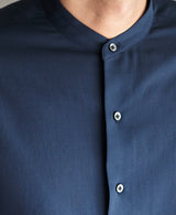 AM-3077/Cotton Wool-Bandcollar Shirt