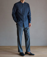 AM-3077/Cotton Wool-Bandcollar Shirt
