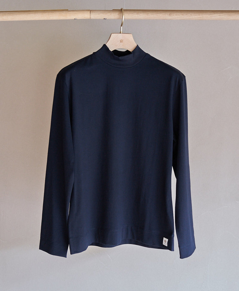 TM-9841 / Single Soft-Fit ①ｰMock neck Long Sleeve Tshirt