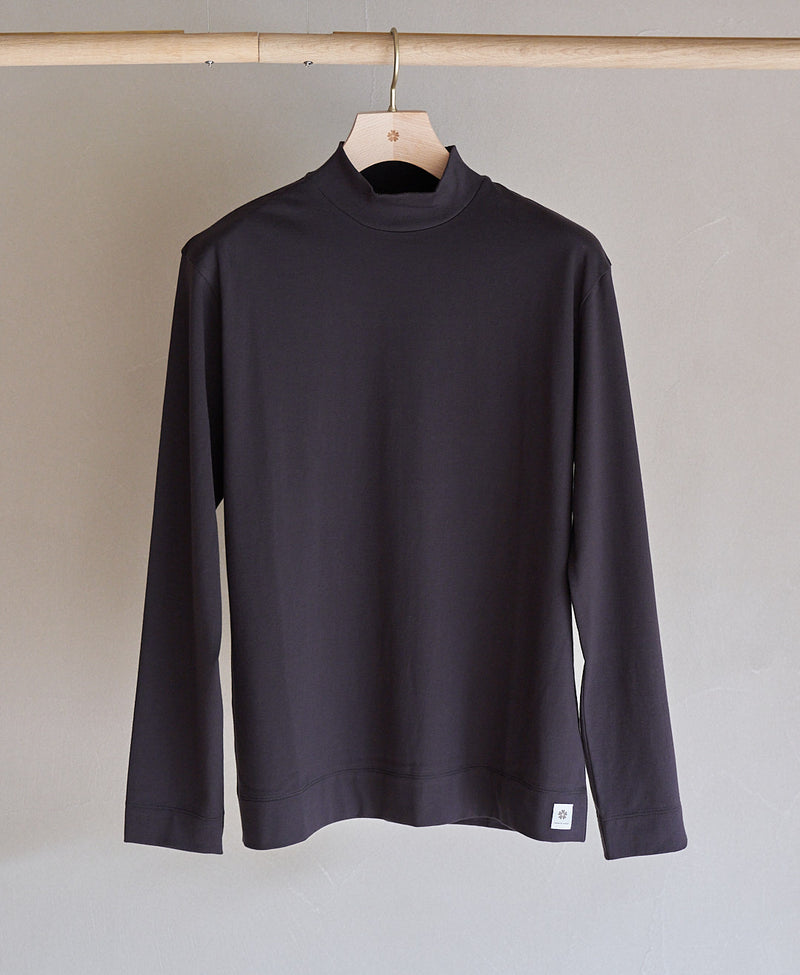 TM-9841 / Single Soft-Fit ①ｰMock neck Long Sleeve Tshirt