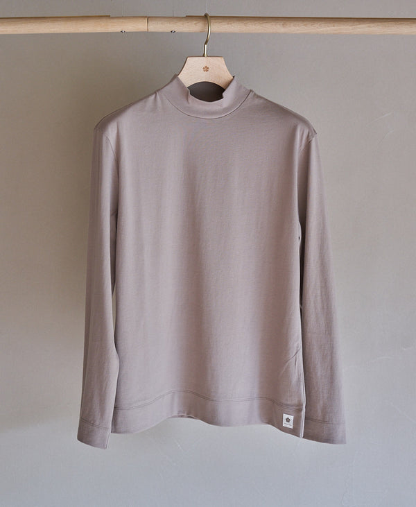 TM-9841 / Single Soft-Fit ①ｰMock neck Long Sleeve Tshirt