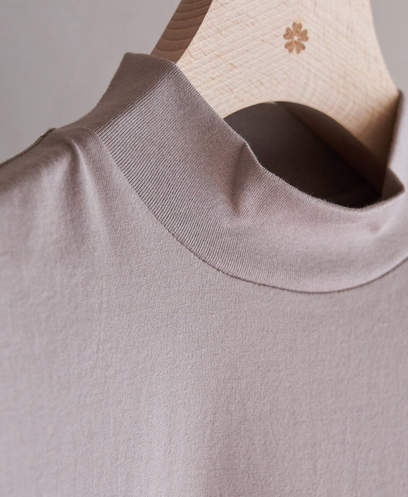 TM-9841 / Single Soft-Fit ①ｰMock neck Long Sleeve Tshirt