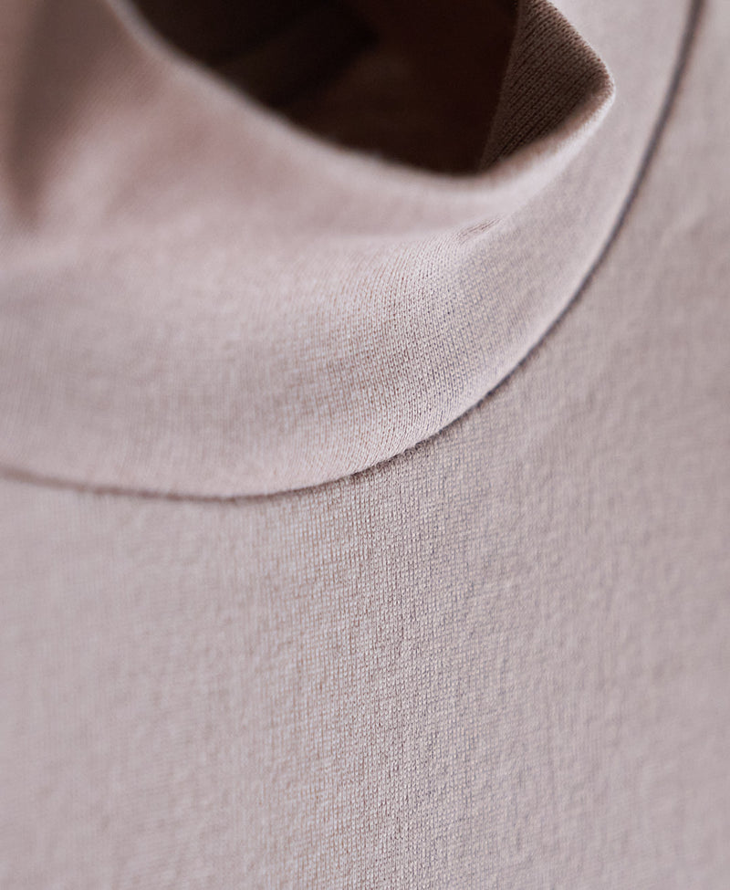 TM-9841 / Single Soft-Fit ①ｰMock neck Long Sleeve Tshirt