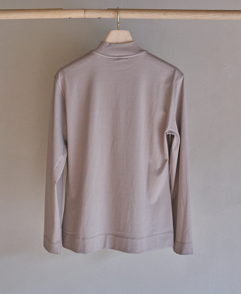 TM-9841 / Single Soft-Fit ①ｰMock neck Long Sleeve Tshirt