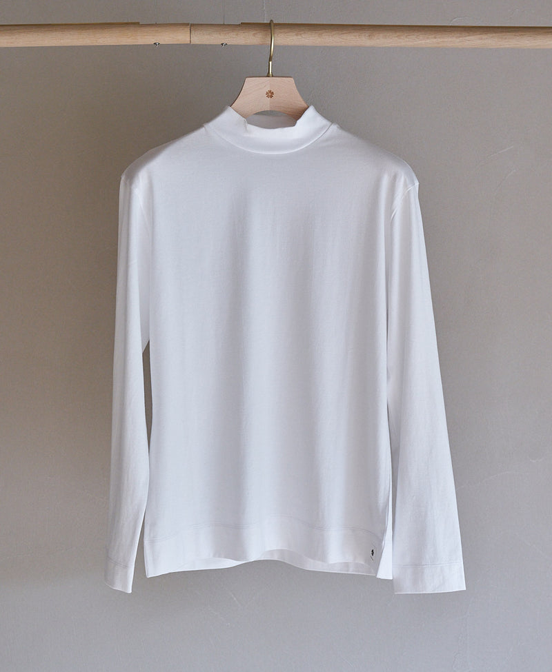 TM-9841 / Single Soft-Fit ①ｰMock neck Long Sleeve Tshirt