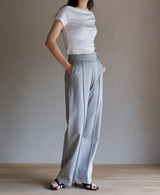 TL-6476/Mercerizing Cotton-Center Seam Wide Pants